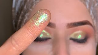 How to Apply Chunky Glitters Makeup TutorialChunky Glittery Eye Makeup tutorial Amara Javed [upl. by Button]