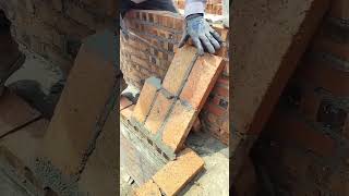 Bricklaying process for eaves slope [upl. by Eetsirk296]