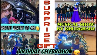 RABEECA KHAN❤️BIRTHDAY SURPRISE GIFT🎁FULL VIDEOHUSSAINLARAIBDR MADIHAMJ AHSAN KHUDGHARZ BAND [upl. by Yruy675]