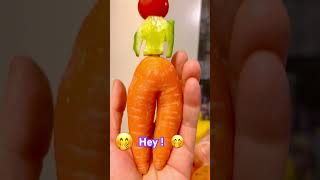 Nice shape Ms carrot 🤭funny funnyvideo carrot [upl. by Kamillah730]