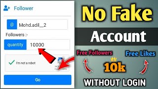 WITHOUT LOGIN get 10k Free instagram followers  followers kaise badhaye instagram par 2021 [upl. by Reld381]