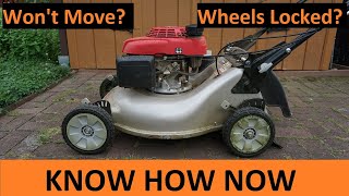 Troubleshoot Honda Self Propelled Mower Wont Propel [upl. by Clarine]