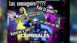 SACANDO LOS CRIMINALES EN EL NUEVO EVENTO DE FREE FIRE ¿¿¿LOS CONSEGUÍRE TODOS [upl. by Gardner]