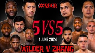 Wilder v Zhang Hrgovic v Zhang 5 v 5 Queensberry vs Matchroom rdcr vs boxing [upl. by Eeslehc]