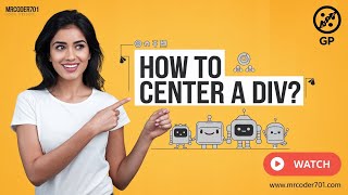 How to center a div  MrCoder701 center div html css [upl. by Eceryt568]