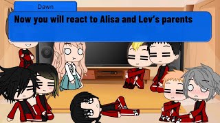 Nekoma  Alisa react to Lev amp Alisa’s parents  Haikyuu x Yuri on Ice [upl. by Ehr]