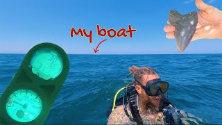 I loSt my boat diving for megalodon teeth In Venice Florida [upl. by Geri237]