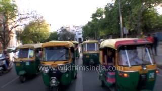 Tuk tuk rally in India Agrasen ki Baoli to Paharganj market [upl. by Olli]