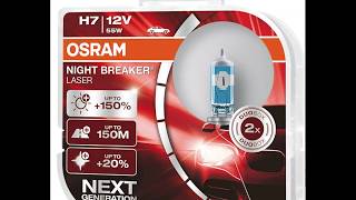 OSRAM H7 NIGHT BREAKER LASER [upl. by Esirahs]