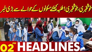 Important News Related to Schools  Lahore News Headlines 2 PM  13 Jan 2024 [upl. by Aerdnat]