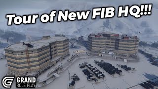 Tour of The NEW FIB Headquarters in Grand RP [upl. by Einittirb]