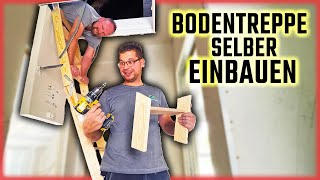 BODENTREPPE EINBAUEN  Montagevideo Einschubtreppe  Home Build Solution [upl. by Ogir560]