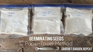 Germinating Coleus Salvia amp Snapdragons with the PaperTowelMethod 🌱 Crochet Garden Repeat [upl. by Esya]