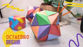 Poliedro Octaedro con 12 módulos en Origami si es la primera vez que armas uno [upl. by Bopp584]