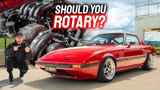 This Is Why You Need A Big Turbo Bridgeport Mazda RX7 13B Rotary [upl. by Dhar448]