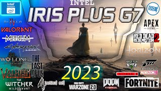 Intel IRIS Plus G7 in 15 GAMES 20232024 [upl. by Broucek]