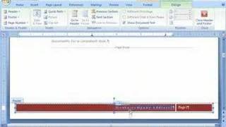 Word 2007 Demo Part 1 Use headers and footers [upl. by Supat]