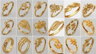 Gold finger ring design 2021।। Gold ring collection।। [upl. by Yrneh]