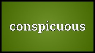 Conspicuous Meaning [upl. by Isadora]