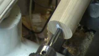 Turning a bottlestopper from ash  Segment 1 [upl. by Winchester]