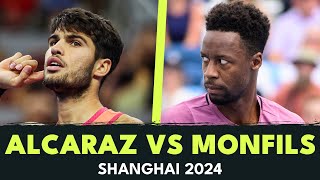 Entertaining Carlos Alcaraz vs Gael Monfils Shotmaking  Shanghai 2024 Highlights [upl. by Irby]