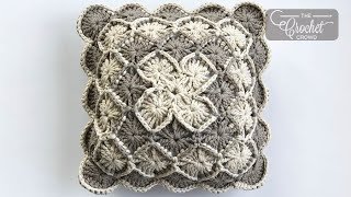 Fun Crochet Textured Bavarian Pillow [upl. by Leumel]