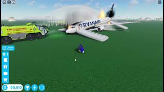 The average RYANAIR landing B737 ROBLOX CABIN CREW SIMULATOR [upl. by Balfour]