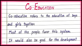 Few lines on Co education in English [upl. by Ewall]