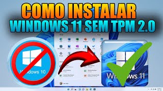 COMO INSTALAR WINDOWS 11 EM QUALQUER PC E NOTEBOOK SEM TPM 20 E SECURE BOOT [upl. by Nemlaz]