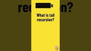 What is Tail Recursion 🌀 Explained Fast recursion [upl. by Dauf]