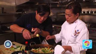 White House Executive Chef Cris Comerford demonstrates cooking some healthy Asian dishes [upl. by Itsa]