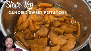 Southern Style Candied Yams Stove Top Cook With Me  KitchenNotesfromNancy [upl. by Atirys60]