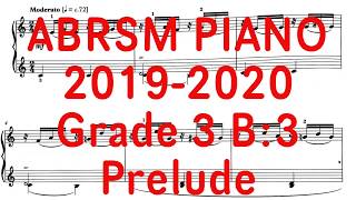 ABrsm Piano Grade 3 B3 Prelude [upl. by Reace]