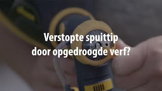 Spuittip verstopt door opgedroogde verf  Tips voor het spuiten van verven  WAGNER [upl. by Keffer]