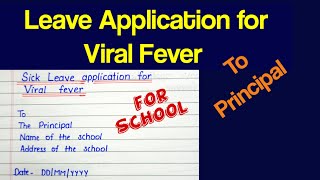 Leave application for viral feverapplication for sick leave applicationsickleaveapplication [upl. by Laiceps760]