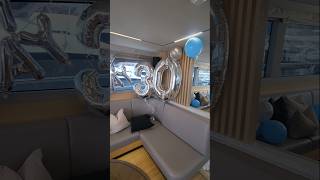 Happy birthday decorations yacht inside blueampsilver balloon [upl. by Lutim]