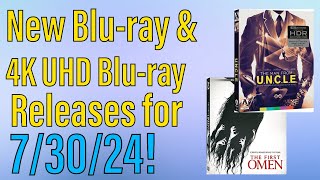 New Bluray amp 4K UHD Bluray Releases for July 30th 2024 [upl. by Fi]