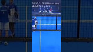 🚲 El antideportivo gesto de la bici de Francia en el Mundial padel deporte viral shorts [upl. by Erdnaed790]