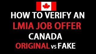 How to Verify a Fake LMIA Job Offer CANADA l Full Information Explained [upl. by Francklin111]