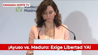 Ayuso arremete contra el «DICTADOR» Maduro y exige la liberación de los españoles detenidos [upl. by Alaikim]