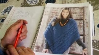 La maglia di Sara PONCHO  Schemi e modelli Part I [upl. by Annam]