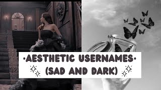 Aesthetic Usernames for Instagram  Sad and Dark Usernames  AESTHLOVE [upl. by Pierette]