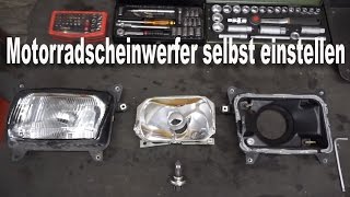 Scheinwerfer am Motorrad selbst einstellen Tutorial [upl. by Alieka540]