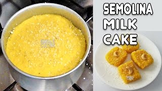 Semolina Cake Recipe Easy  Rava  Suji Milk Cake Recipe  Kids Favourite  Easy Cake Recipes [upl. by Daisie]