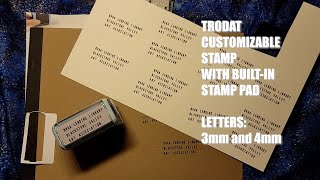 Trodat Printy 4913 Customizable SelfInking Stamp with 3mm and 4mm Letters [upl. by Vatsug]