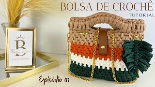 Bolsa de Crochê Moderna  Tutorial Suellen Pontes  Episódio 01 [upl. by Arobed]