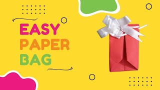 Paper Bag Making At Home  How yo Make Gift Bag With Paper [upl. by Maller]