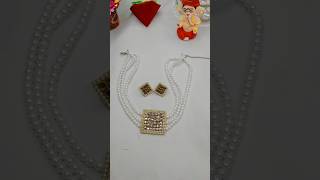 Diy Kundan Stone Choker😍✨ Choker Making With pearl💖🤩shortsyoutubeshortsviraltrendingdiycraft [upl. by Relyuc282]