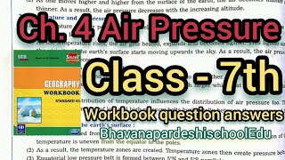 7th Std Geography Chapter 4 Question Answers  Air pressure  7th std chapter 4 answers [upl. by Cheyne]