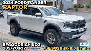 2024 Ford Ranger Raptor  VLF SO2R Flowformed Wheels 17quot  BFG ko2 285x70 R17  RNH Tire Supply [upl. by Hareehahs]